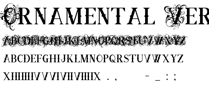 Ornamental Versals Black font